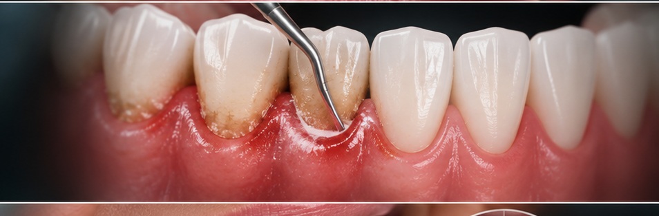 Periodontal gum treatment illustration